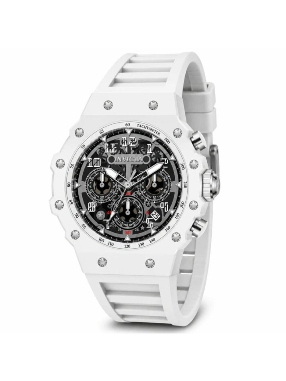 Invicta Racing Vaulthan Men’s Quartz Chronograph Watch 44mm White NIB